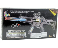 Lean Toys Žaislinis šautuvas vaikams su šviesomis ir garsais, 73 cm
