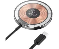 1St Cool 1stCOOL belaidis nešiojamas QI įkroviklis 15 W, „MagSafe“, USB-C, juodas