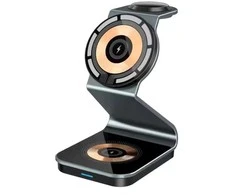 1st Cool Įkroviklis 1stCOOL Wireless QI kroviklis stotelė 3v1, 21W, MagSafe, USB-C, juoda