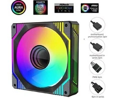 1st Cool Wentylator 1stCOOL AURA EVO veidrodėlis ARGB PWM 120mm (F12-AURA-EVO-B1)