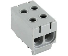 2 bėgių bėgio jungtis Cu: 2,5-50 mm2 Al: 6-50 mm2 Pawbol pilka E.4150/SZ