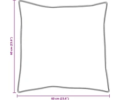 Pagalvė su pagalve 2 pcs Balta 60 x 60 cm Plunksna
