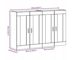 Sieniniai spintelės 2 pcs artisano ąžuolo 69,5 x 34 x 90 cm