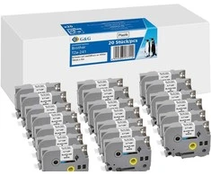 G&amp;G 20x juosta 18 mm x 8 m sw WS suderinama su Brother TZe-241