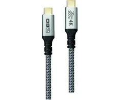 Kabelis USB 2GO USB-C - USB-C 2 m Sidabrinė (797513)