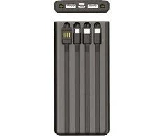 2GO Powerbank Powerbank Solar 10000mAh su LED žibintuvėliu juoda
