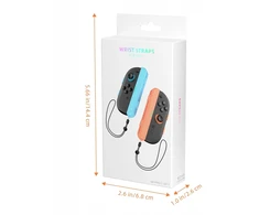 2x „Joycon Joy-con“ vertikalios rankenos + dirželis „Nintendo Switch 2“ / „NSW 2“ / „Jys-ns2280“ / mėlyna - oranžinė