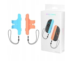 2x „Joycon Joy-con“ vertikalios rankenos + dirželis „Nintendo Switch 2“ / „NSW 2“ / „Jys-ns2280“ / mėlyna - oranžinė