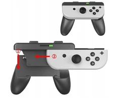 JYS 2x Rankenos Handgrip Joy-Con valdikliams Nintendo Switch / OLED JYS-NS226 Balta (SB11112)