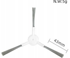 JETtools 2x šoniniai valymo šepetėliai, skirti Dreame Bot L20 L10s Ultra D10+ / baltam