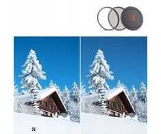 3 viename poliarizacinių filtrų rinkinys su magnetiniu žiedu, K&amp;F dangteliu, 55 mm / SKU.1702