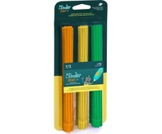 3Doodler Start Filament Eko | 2.5mm | 75 vnt | 3 spalvų Tangerine Tang/ Lemon Zest/Spring Žalias