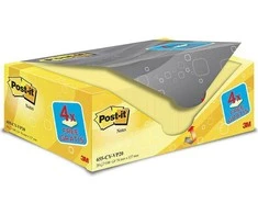 3M POST- IT ® (655C- VP20), 127x76mm, (20 + 4) x100 kortų., geltona