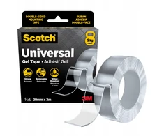 3M Dvipusė skaidri škotiško gelio lipni juosta 30 mm x 3 m