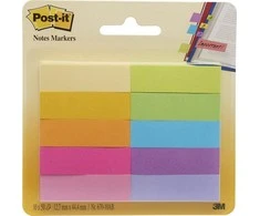 3M POST-IT INDEKSAVIMO ŽYMES 12,7X44,4MM 670-10AB POPIERIUS 10X50 LAPŲ NEONAS