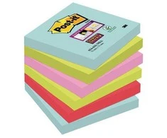 Lipnus užrašų lapeliai 3M Post-it® Super Sticky Cosmic, 76mmx76mm, 6vnt. po 90 lapelių