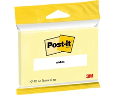 3M Lipdukai „Post-it“, geltoni, 76x127, 100 lapų