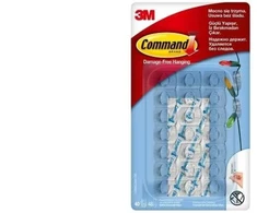 3M Permatomi dekoratyviniai kabliukai papuošalams kabinti (40 vnt. kabliukų + 48 vnt. mini juostelių) 3M COMMAND