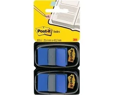 3M POST- IT ® indeksavimo lentelės (680- B2EU), PP, 25x43mm, 2x50 kortelės, mėlyna - 051141920603