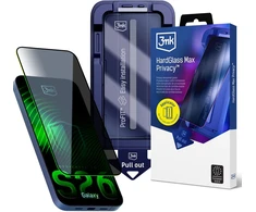 3MK HardGlass Max Privacy privatumą saugantis stiklas Samsung Galaxy S26, juodos spalvos