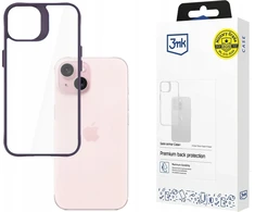 Dėklas 3mk Satin Armor Case+ Violetinė Apple iPhone 15 - skaidrus