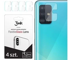 HYBRID GLASS 3MK FLEXIBLE GLASS LENS SAMSUNG GALAXY A51 FOR CAMERA 4 PCS.