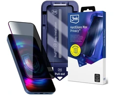 Grūdintas stiklas 3MK HardGlass Max Privacy su aplikatoriumi, skirtas Samsung Galaxy S25 Ultra, juodas
