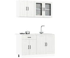 Virtuvinių spintelių komplektas, 4 dalių, Lucca, balta