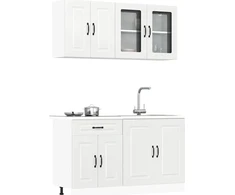 Virtuvinių spintelių komplektas, 4 dalių, Kalmar, balta