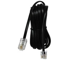 Telefono kabelis, 4 gyslų, RJ11 - RJ45 M, 3m, plokščias, juodas