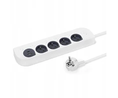 4 lizdų elektros ilgintuvas + USB-A + USB-C MT143 Montis