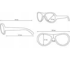 47 Brand 47brand SHADEZ Classic balti vaikiški akiniai nuo saulės, 7–15 metų, SHZ 12