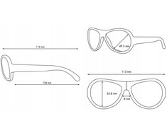 47 Brand 47brand SHADEZ Classic Baltas Junior children's sunglasses 3-7 metai SHZ 11