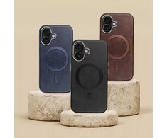Oem GENTLEMAN MAG COVER dėklas suderinamas su MagSafe skirtas Apple iPhone 13 mėlynos spalvos