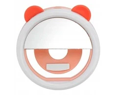 Dėklas Oem LED light ring for selfie on mobile phone RK12 oranžinis bear