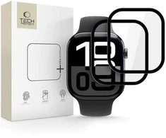 „Tech-Protect Glass Flex+ Hybrid Glass“ 2 vnt. sijonų pakuotė „Apple Watch 10“ (46 mm) – Juodas