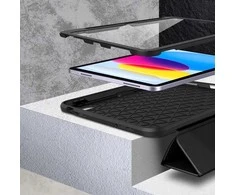 Juodas atverčiamas dėklas Apple iPad 10.9” 10 / 2022 / 11” 11 / 2025 planšetei „Tech-Protect Endurance”