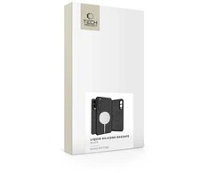 Dėklas Tech-Protect Liquid Silicone MagSafe case skirta Samsung Galaxy S25 Edge – juodos spalvos