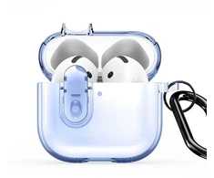 4kom.pl Dėklas do słuchawek Dux Ducis Apple AirPods 4 PECL Series PC+TPU Cover su karabinu Mėlyna