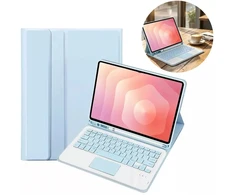 4kom.pl Dėklas i Klaviatūra touchpad do Samsung Galaxy S11 X730 X736 uchwyt na rysik, mėlyna