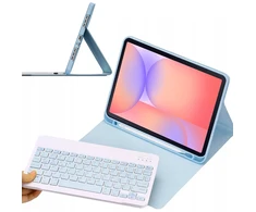 4kom.pl Dėklas su klaviatūra do Galaxy Tab S10 Lite 10.9'' SM-X406 SM-X400 2025 ochronne mėlyna