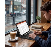 4kom.pl Dėklas su klaviatūra skirtas Lenovo Tab One TB305FU – apsauginis su stovu, prieiga prie prievadų ir mygtukų