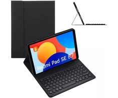 4kom.pl Dėklas su magnetyczną klaviatura Bluetooth do Xiaomi Redmi Pad SE 8.7 2024, juoda