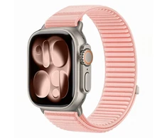 TECH-PROTECT NYLONLOOP APPLE WATCH 8 / 9 / 10 / 11 / 12 / SE (40 / 41 / 42 MM) ŠVELNIAI ROŽINĖ
