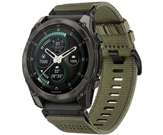 Tech-Protect Nylon Classic dirželis, skirtas Garmin Fenix 5X / 5X Plus / 6X / 6X Pro / 7X / 8 / 8 Pro / 9 / 9 Pro (51 mm) – žalias