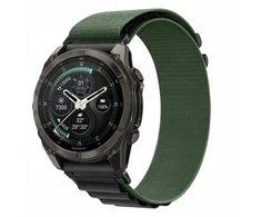 TECH-PROTECT NYLON PRO GARMIN FENIX 5X / 5X PLUS / 6X / 6X PRO / 7X / 8 / 8 PRO / 9 / 9 PRO (51 MM) Žalias/Juodas