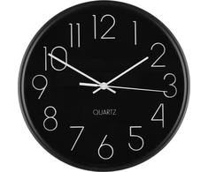 Laikrodis sieninis aliumininis juodos spalvos D25 cm 4Living 628155