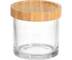 4Living Cotton Jar LINA, stiklas ir bambukas