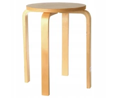 4Living beržo medienos taburetė, Ø 39 cm