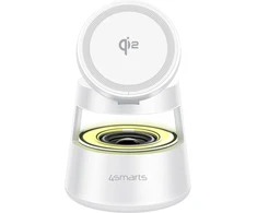 4smarts 541535 kroviklis įrenginiams przenośnych Ausinių rinkinys, Išmanusis telefonas, Išmanusis laikrodis Baltas USB Bezprzewodowe ładowanie Wewnętrzna, Zewnętrzna